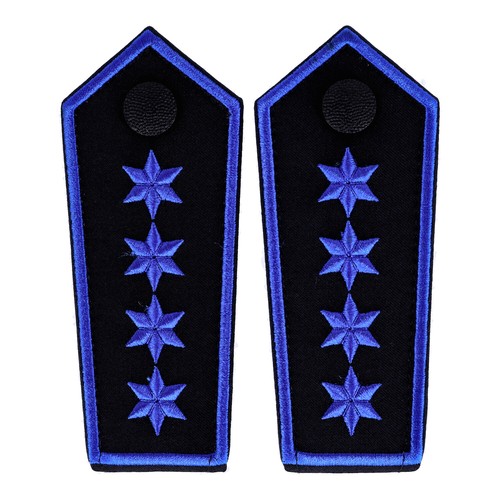 Schulterklappen sterne blau - 4,
